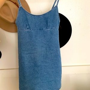 Billabong mini jean dress with zipper in back!